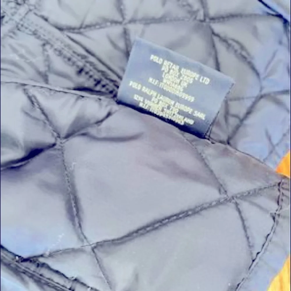 RALPH LAUREN 6X kids Quilted Jacket Navy Blue Coat
